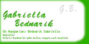 gabriella bednarik business card